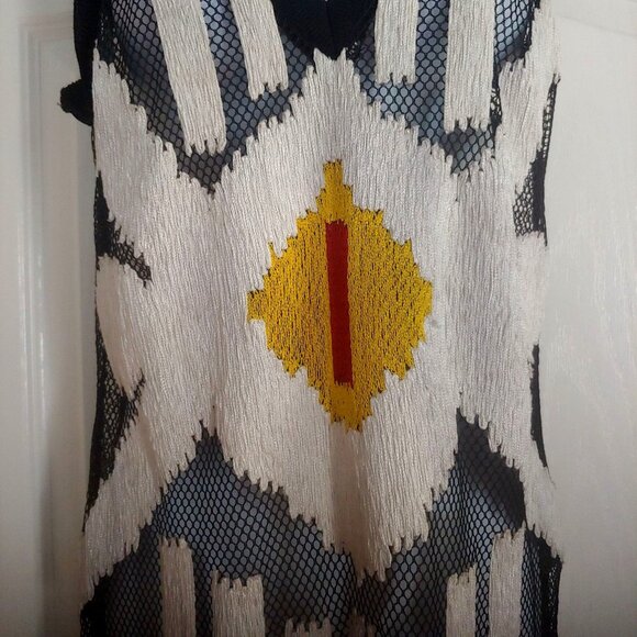 Sachin & Babi Netted Nights Silk Threaded IKAT Design Beachy Resort Designer S - Picture 4 of 10